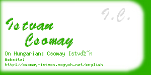 istvan csomay business card